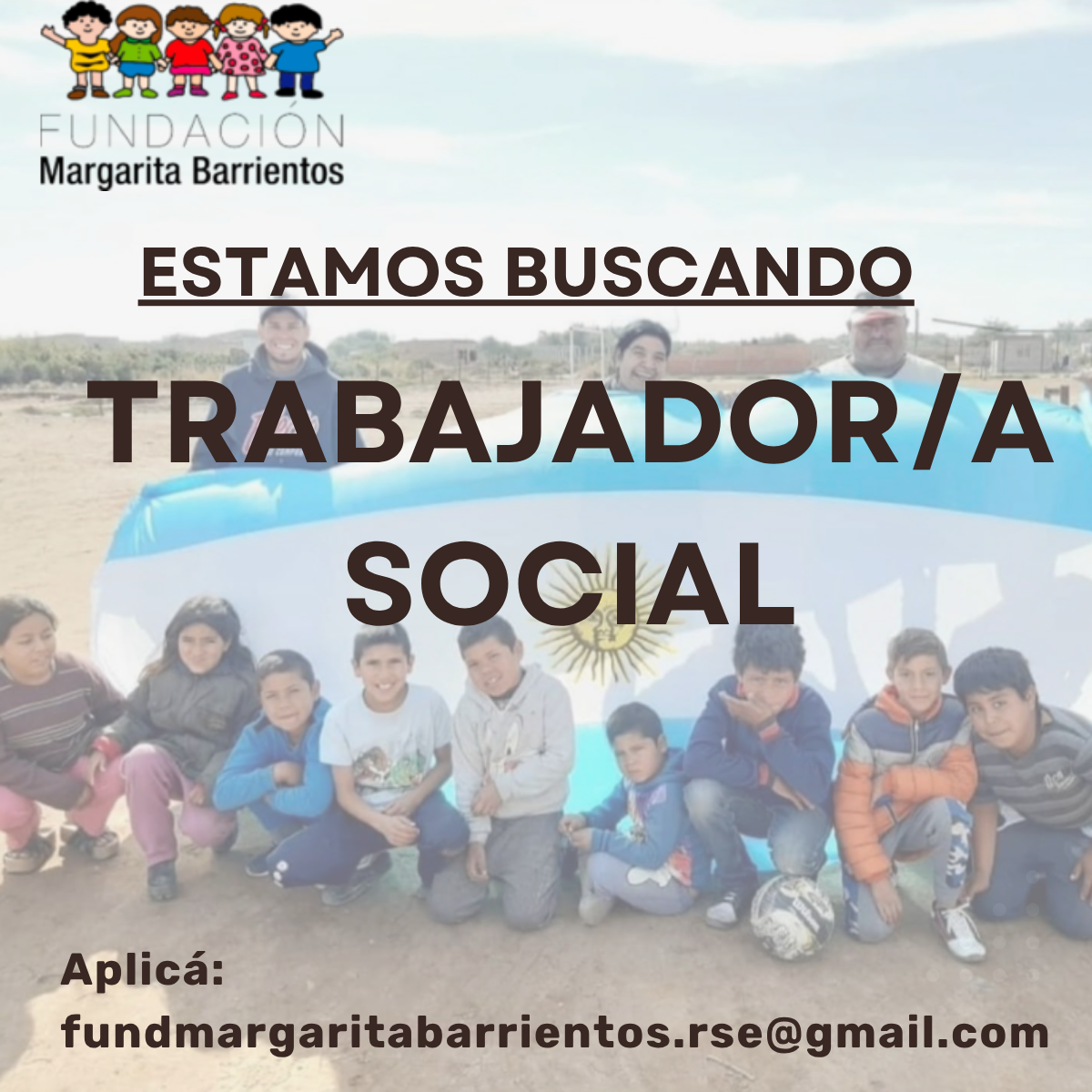 Búsqueda laboral de un o una trabajador o trabajadora social para la Fundación Margarita Barrientos